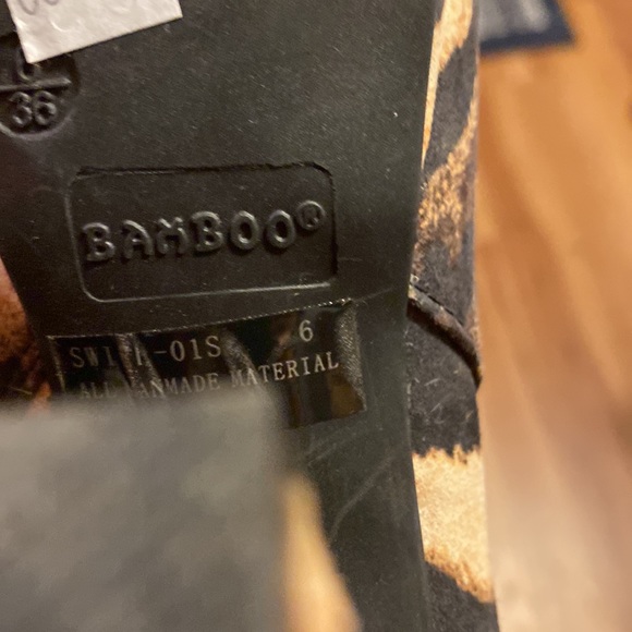 Bamboo leopard platform boot - Picture 3 of 6